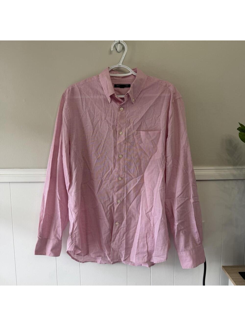 John Varvatos Button Down Long Sleeve Shirt Cotton Casual USA Sz M